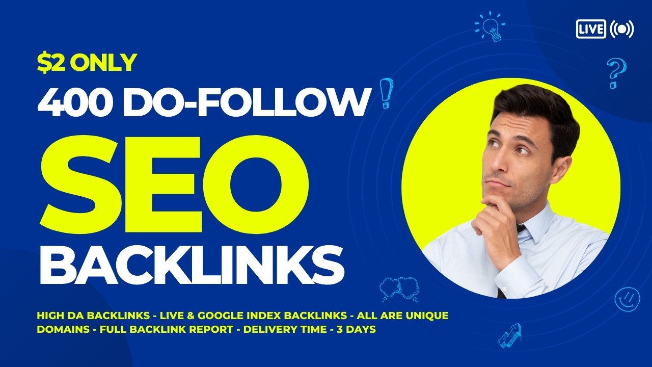 Buy 400 Do-Follow SEO Backlinks in Just ₹150